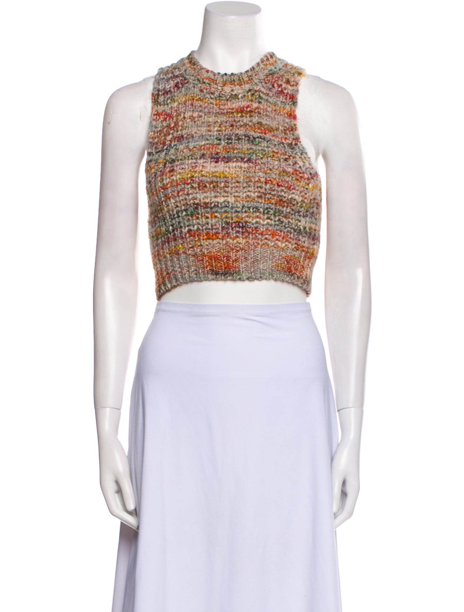 Acne Studios Crew Neck Sleeveless Crop Top